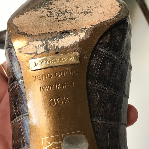 Dolce & Gabbana Crocodile Leather High Heel - Picture 9 of 9